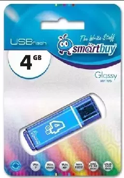 Флеш-накопитель SMARTBUY 4GB GLOSSY SERIES BLUE