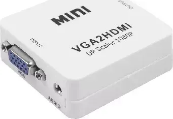 Переходник REXANT (17-6930) КОНВЕРТЕР VGA + СТЕРЕО 3,5 ММ НА HDMI, ПЛАСТИК, БЕЛЫЙ