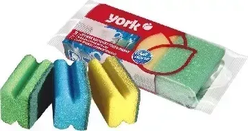 Губки для посуды YORK 3 шт. профил. 031010