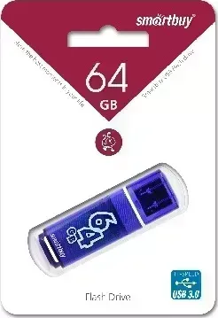 Флеш-накопитель SMARTBUY (SB64GBGS-DB) 64GB GLOSSY SERIES DARK BLUE 3.0