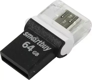 Флеш-накопитель SMARTBUY (SB64GBPO-K) 64GB OTG POKO SERIES BLACK