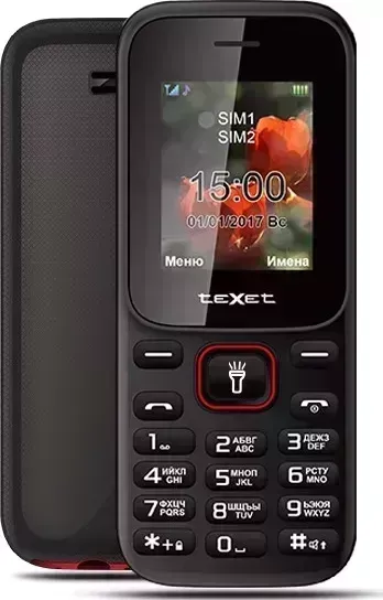 Мобильный телефон TEXET TM-128 BLACK-RED (2 SIM)