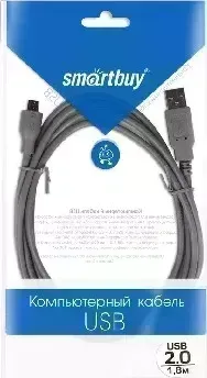 Кабель SMARTBUY К740 USB2.0 A--> MICRO B 5P 1.8M