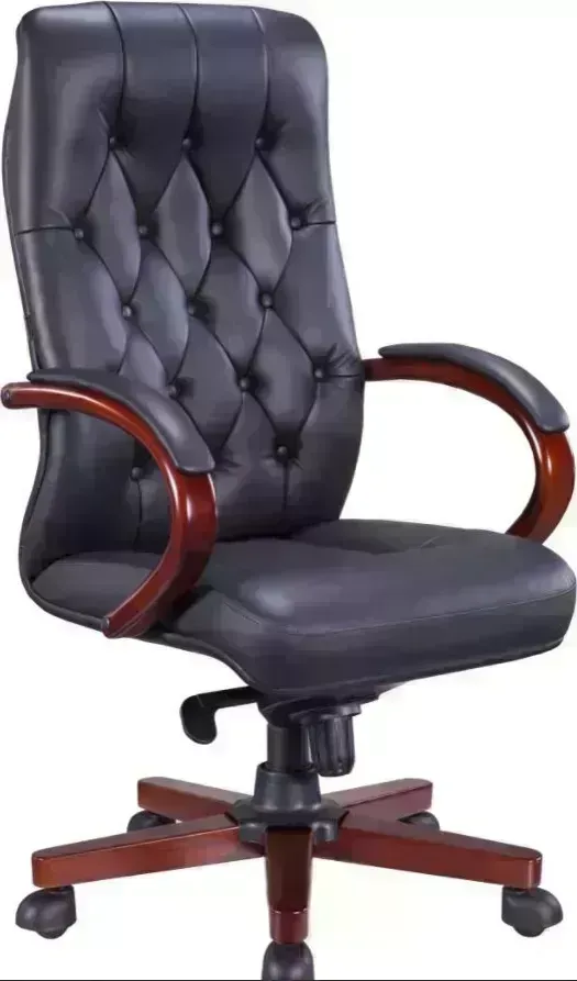 Кресло офисное EVERPROF Monaco Wood Экокожа Черный
