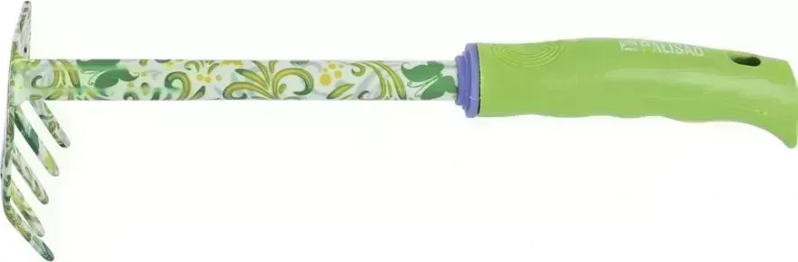 Грабли PALISAD 5-зубые, 85х310 мм, стальные, пластиковая рукоятка, FLOWER GREEN 62039