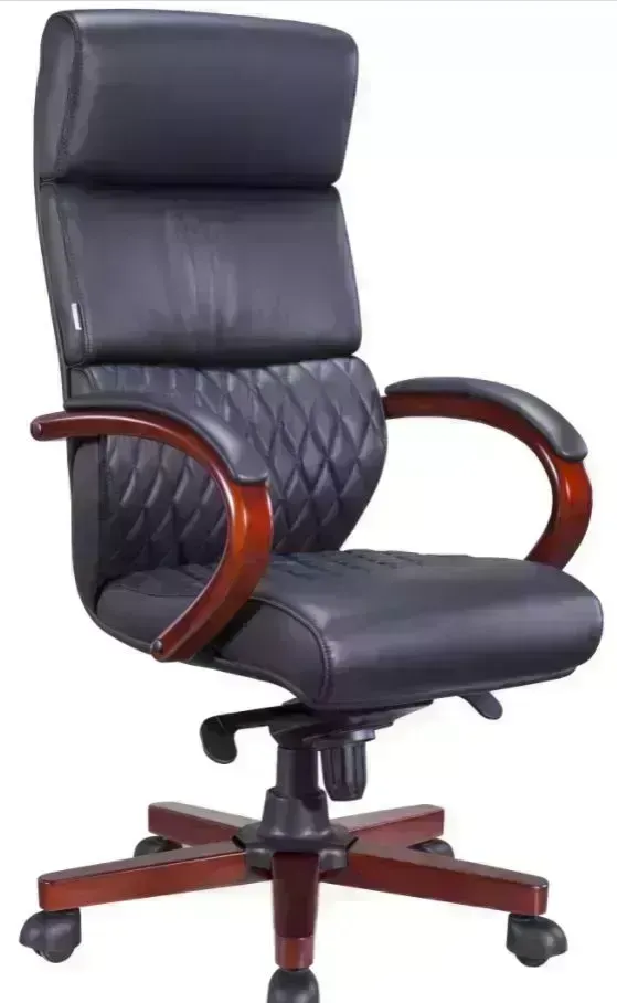Кресло офисное EVERPROF President Wood Экокожа Черный