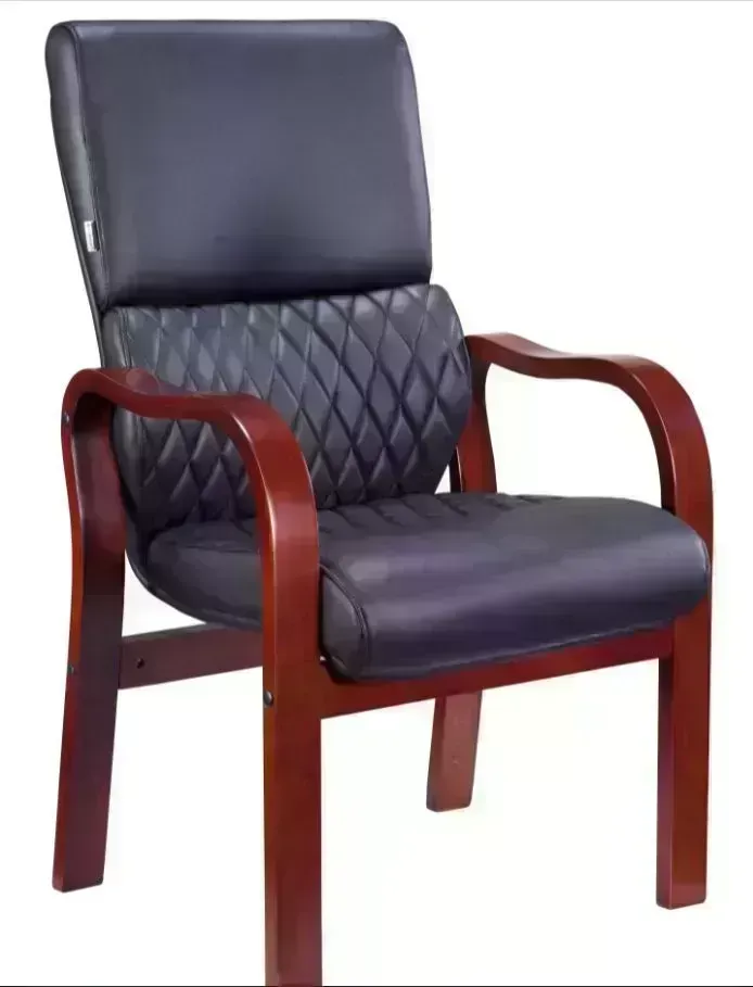 Кресло офисное EVERPROF President Wood CF Экокожа Черный