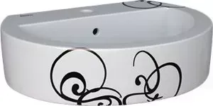 Раковина Della Globus с 1 отверстием Джаз Черный 56,5х44,5х17 (DE31115600110)
