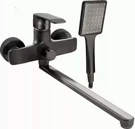 Смеситель для ванны GFMARK 5170 в ванную длинный излив шаровый с дивертором на корпусе, ТИТАН