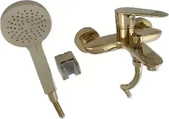 Смеситель для ванны MAGNUS 9320 в ванную шаровый, короткий нос под золото