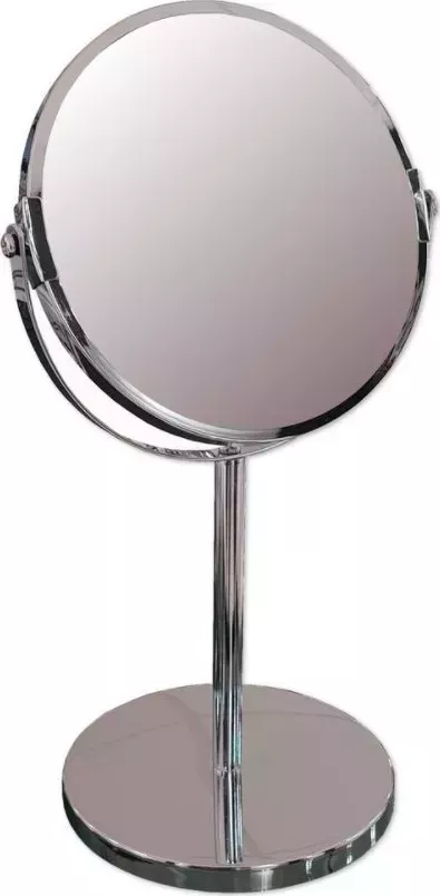 Зеркало САНАКС 75274 косметическое настольное, ЭКОНОМ, хромированное, с двойным увеличением D16