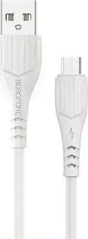 Кабель BOROFONE (6931474720887) BX37 USB-microUSB 2.4A 1M - белый кабель 1M -