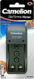 Батарейки CAMELION (8181) BC-1001A TITANIUM (BC-1001A, ЗУ для 2хAA, AAA или 1X9V, 200мА, складная вилка, таймер )