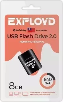 Флеш-накопитель EXPLOYD EX-8GB-640-Black USB флэш-накопитель