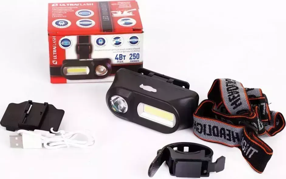 Cветодиодный фонар ULTRAFLASH (14504) LED53763 черный