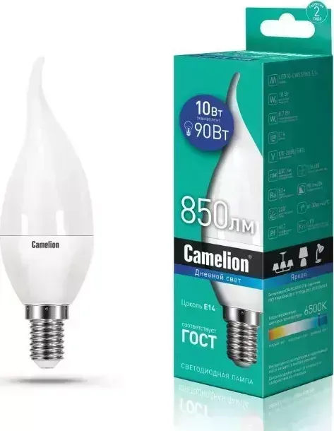 Лампа светодиодная CAMELION LED10-CW35/865/E14 (Эл. 10Вт 220В)