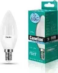 Лампа CAMELION LED7-C35/845/E14 (Эл. светодиодная 7Вт 220В)