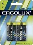 Батарейки ERGOLUX (11751) LR14 ALKALINE BL-2 (LR14 BL-2, батарейка,1.5В)