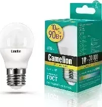 Лампа светодиодная CAMELION (13566) LED10-G45/830/E27 (Эл. 10Вт 220В) Светодиодная лампа лампа