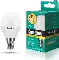 Лампа CAMELION LED5-G45/830/E14 (Эл. светодиодная 5Вт 220В)