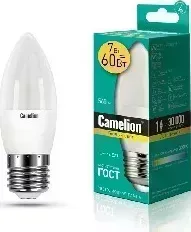 Лампа CAMELION LED7-C35/830/E27 (Эл. светодиодная 7Вт 220В)