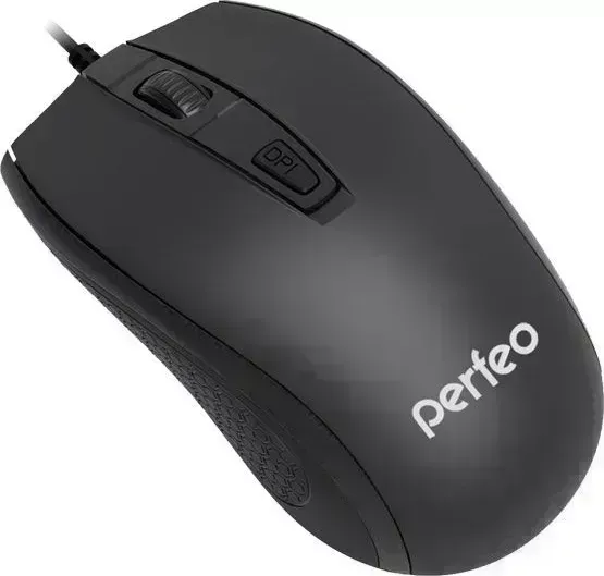 Мышь компьютерная PERFEO (PF-4932) PROFIL - PF-383-OP-B . черная проводная оптическая - .