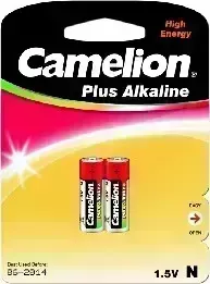 Батарейки CAMELION (2605) LR1 PLUS ALKALINE BL-2 (LR1-BP2, батарейка,1.5В)