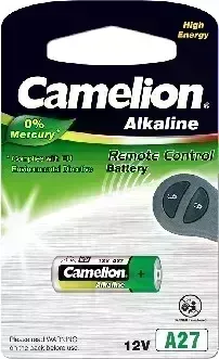 Батарейки CAMELION (12829) LR27A BL-1 MERCURY FREE (A27-BP1, батарейка,12В)