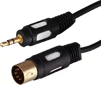 Кабель REXANT (17-2502) ШНУР DIN 5 PIN - STEREO 3,5 ММ, ДЛИНА 1,5 МЕТРА (GOLD)