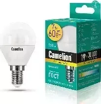 Лампа CAMELION LED7-G45/830/E14 (Эл. светодиодная 7Вт 220В)