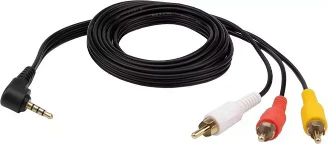 Кабель REXANT (17-4412-4) ШНУР СТЕРЕО 3,5 ММ 4C - 3 RCA, ДЛИНА 1,5 МEТРА (GOLD)