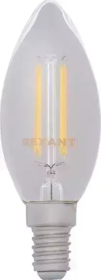 Лампа светодиодная REXANT (604-099) CN35 9.5 ВТ 950 ЛМ 2400K E14 ЗОЛОТИСТАЯ КОЛБА