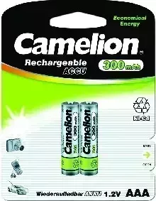 Батарейки CAMELION (3144) NC-AAA300BP2 AAA- 300MAH NI-CD BL-2