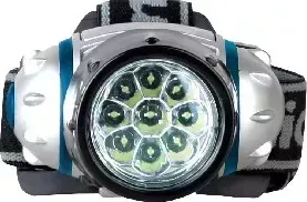 Фонарь CAMELION LED5317-9Mx ( налобн, металлик,9 ультра ярк LED,4 реж, 3XR03 в компл, пласт, блист)