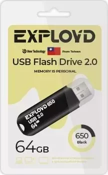 Флеш-накопитель EXPLOYD EX-64GB-650-Black USB флэш-накопитель