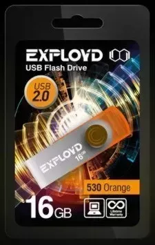 Флеш-накопитель EXPLOYD 16GB 530 оранжевый USB флэш-накопитель