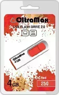 Флеш-накопитель OLTRAMAX OM-4GB-250-красный USB флэш-накопитель