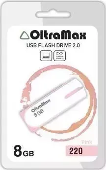Флеш-накопитель OLTRAMAX OM-8GB-220-розовый USB флэш-накопитель