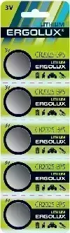 Батарейки ERGOLUX (12050) CR2025 BL-5 (CR2025-BP5, батарейка литиевая,3V)