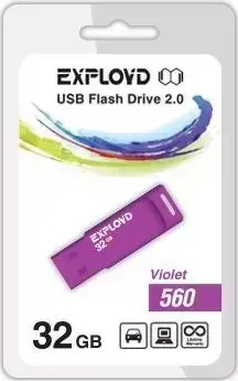 Флеш-накопитель EXPLOYD 32GB-560-фиолетовый USB флэш-накопитель