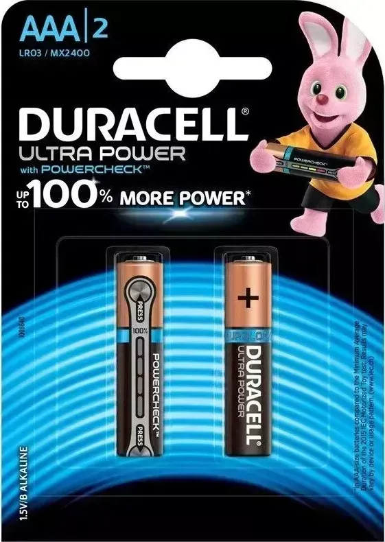 Батарейки DURACELL LR03-2BL ULTRA POWER (Б0038760)