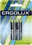 Батарейки ERGOLUX (11747) LR6 ALKALINE BL-2 (LR6 BL-2, батарейка,1.5В)