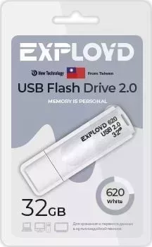 Флеш-накопитель EXPLOYD EX-32GB-620-White USB флэш-накопитель