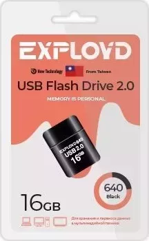 Флеш-накопитель EXPLOYD EX-16GB-640-Black USB флэш-накопитель