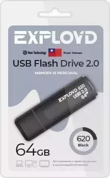 Флеш-накопитель EXPLOYD EX-64GB-620-Black USB флэш-накопитель
