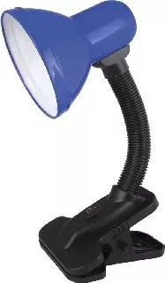Светильник настольный ULTRAFLASH UF-320P C06 синий ( с прищепкой 230В, 60Вт, E27, ЛОН)