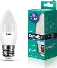 Лампа CAMELION LED8-C35/865/E27 (Эл. светодиодная 8Вт 220В)