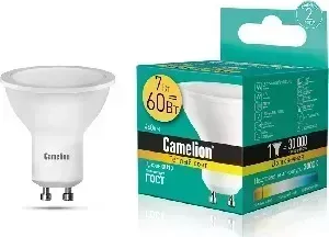 Лампа CAMELION LED5-GU10/830/GU10 (Эл. светодиодная 5Вт 220В)