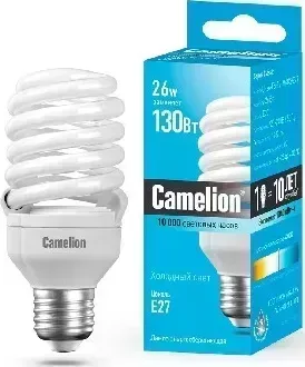 Лампа CAMELION LH26-FS-T2-M/842/E27 (энергосбер. 26Вт 220В, холодный свет 4200К)