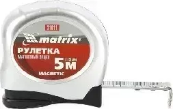 Рулетка MATRIX Magnetic, 5 м х 19 мм, магнитный зацеп 31011